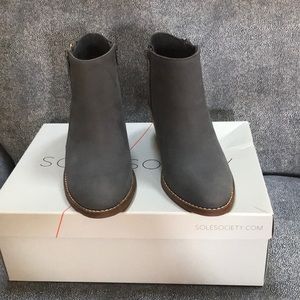 Sole Society Gray Booties